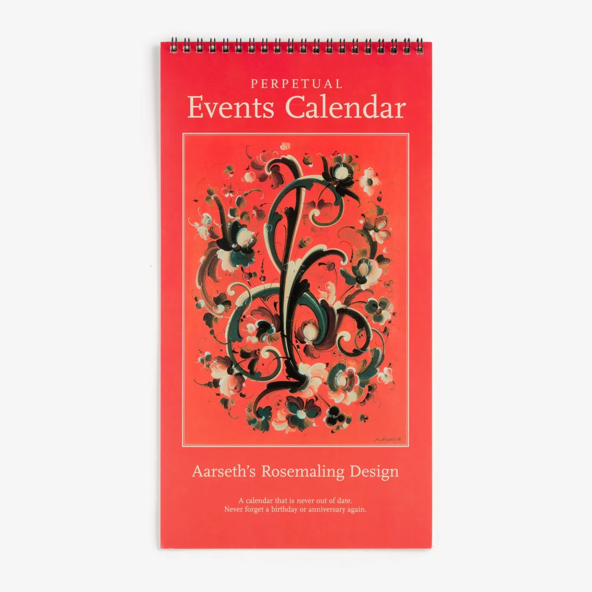 Vesterheim Calendars-Aarseth’s Rosemaling Design Perpetual Events Calendar