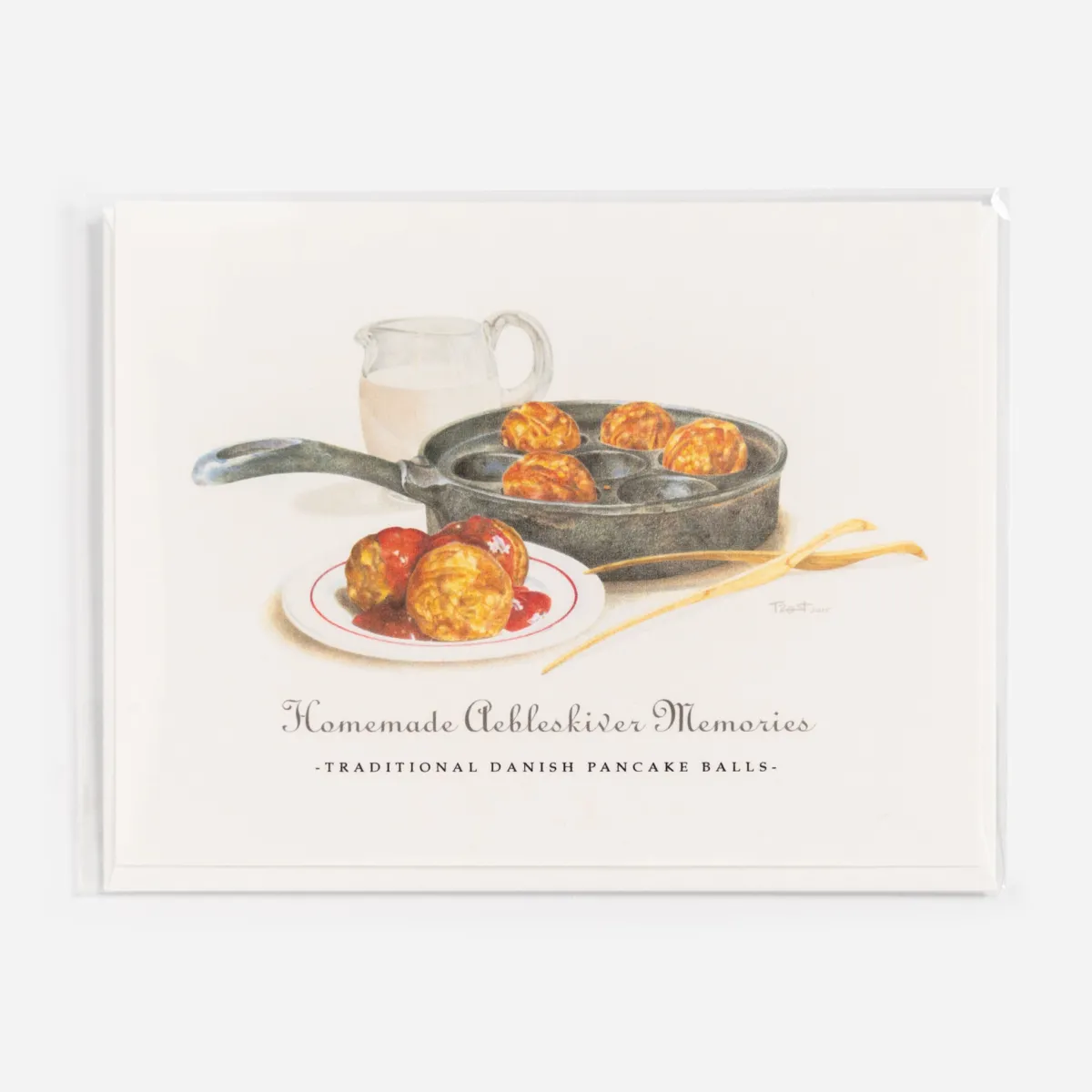 Vesterheim Cooking | Baking-Aebleskiver Memories Notecard by Tim Trost