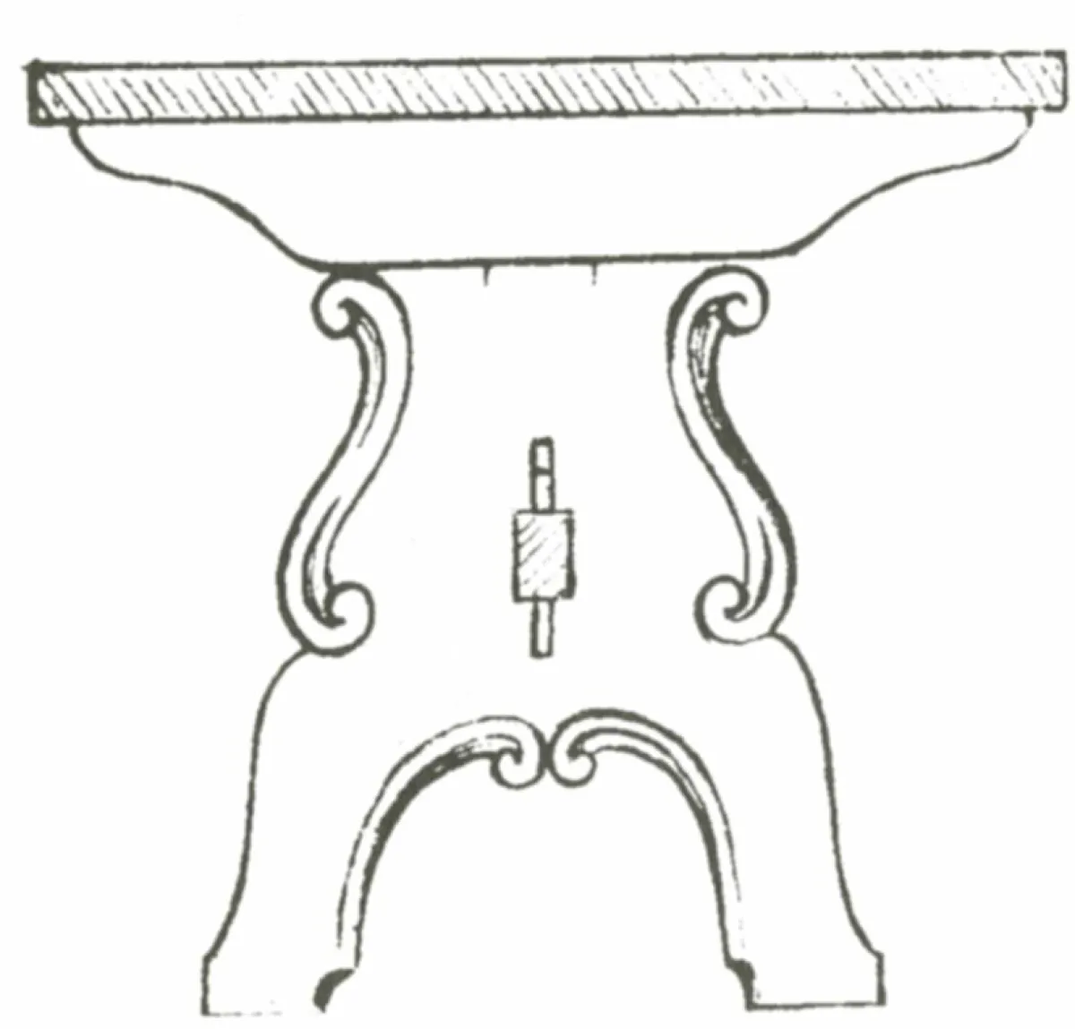 Vesterheim Woodworking | Patterns & Design Packets-Amrud Acanthus Carving Pattern #21- Langbord (Trestle Table)