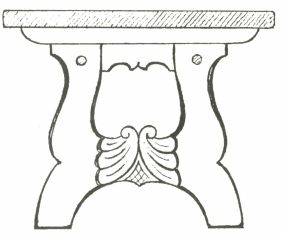 Vesterheim Woodworking | Patterns & Design Packets-Amrud Acanthus Carving Pattern #41- Sofabord (Coffee Table)