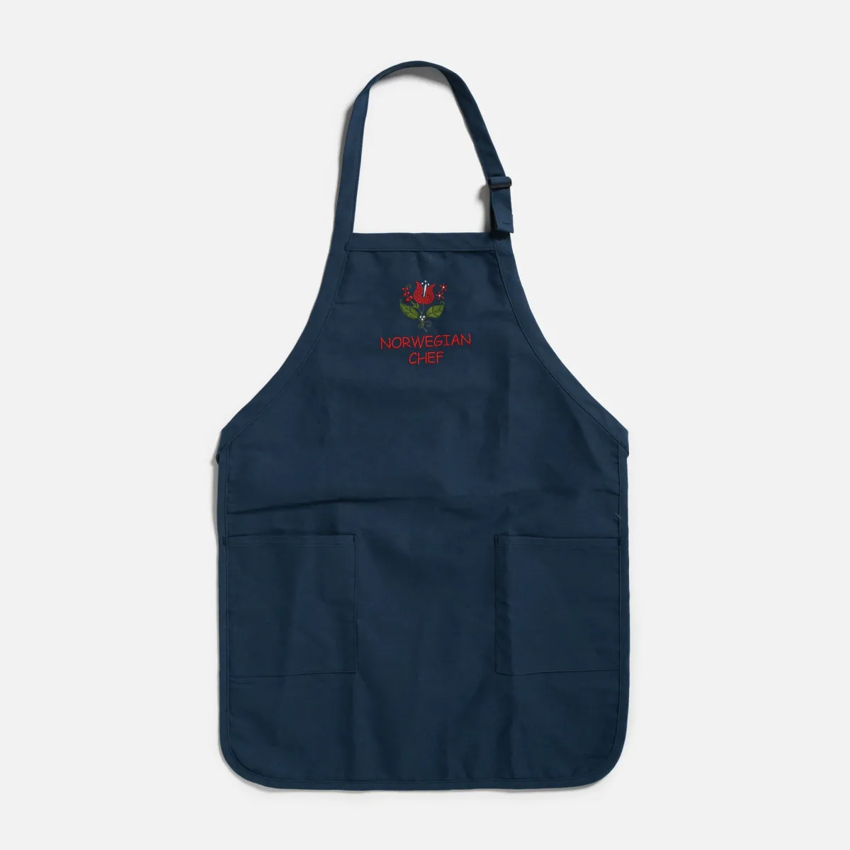 Vesterheim Cooking | Baking-Apron with Norwegian Chef on Navy