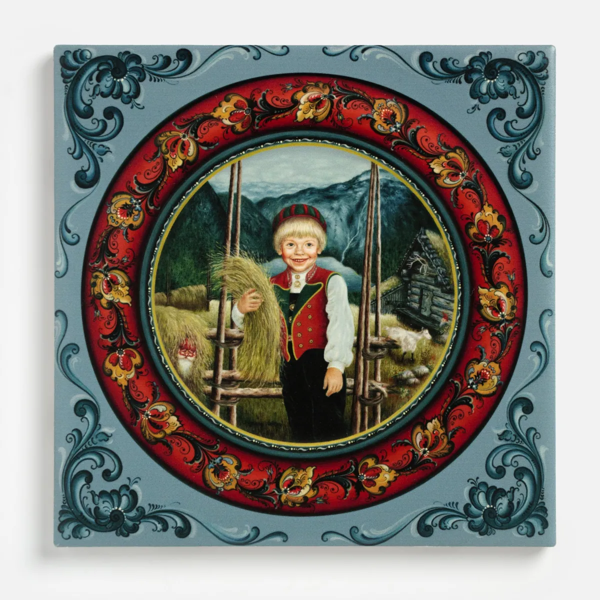 Vesterheim Trivets & Coasters-Bjorn with Hay – Trivet Designed By Suzanne Toftey