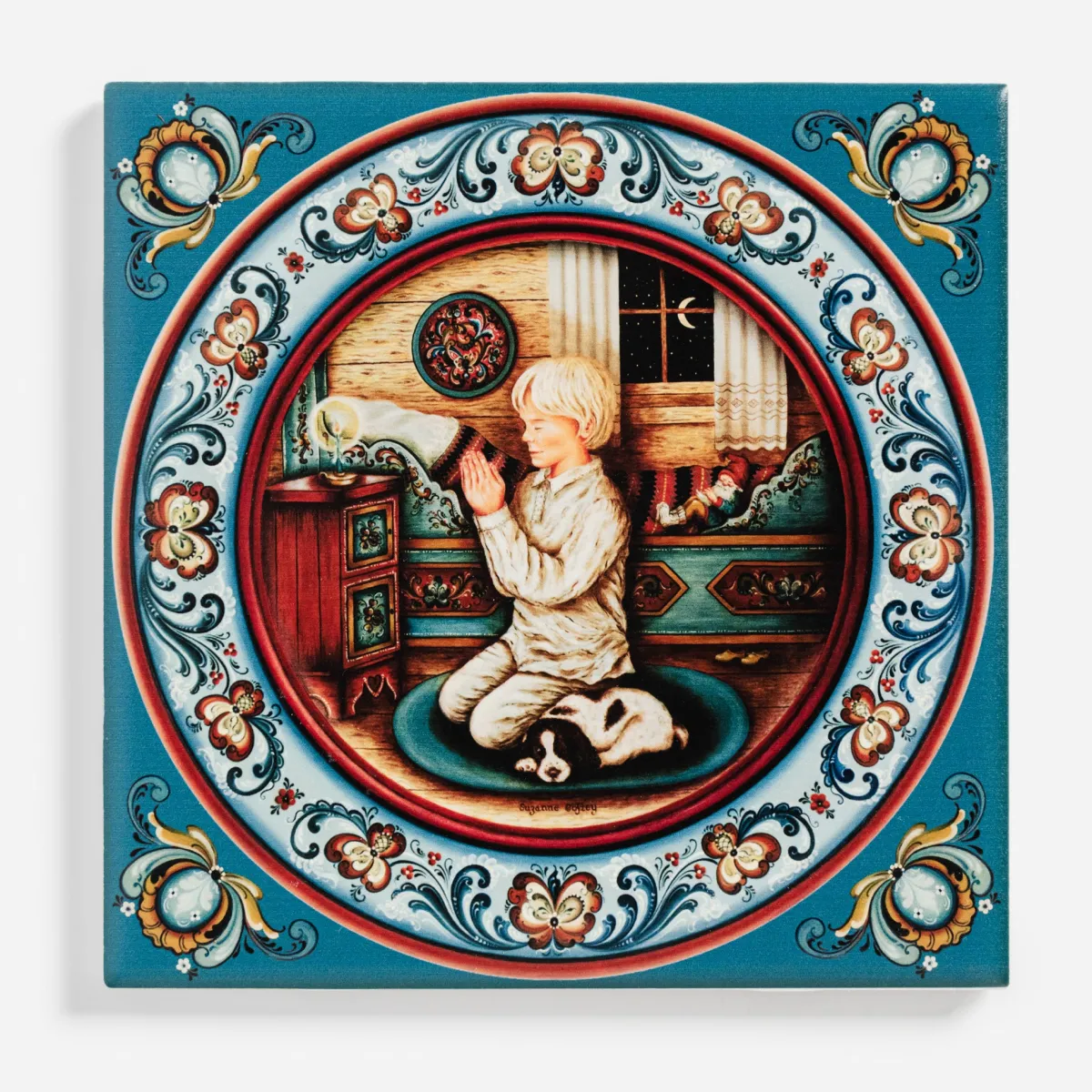 Vesterheim Trivets & Coasters-Boys Prayer - Trivet Designed by Suzanne Toftey