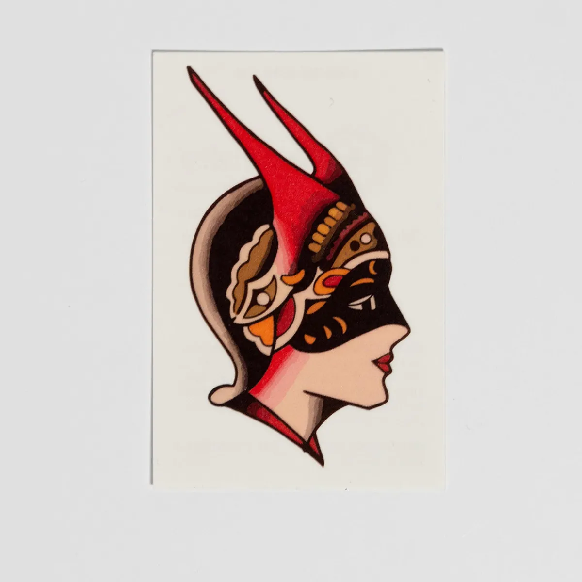 Vesterheim Temporary Tattoos-Custom Temporary Tattoo - Girl Head