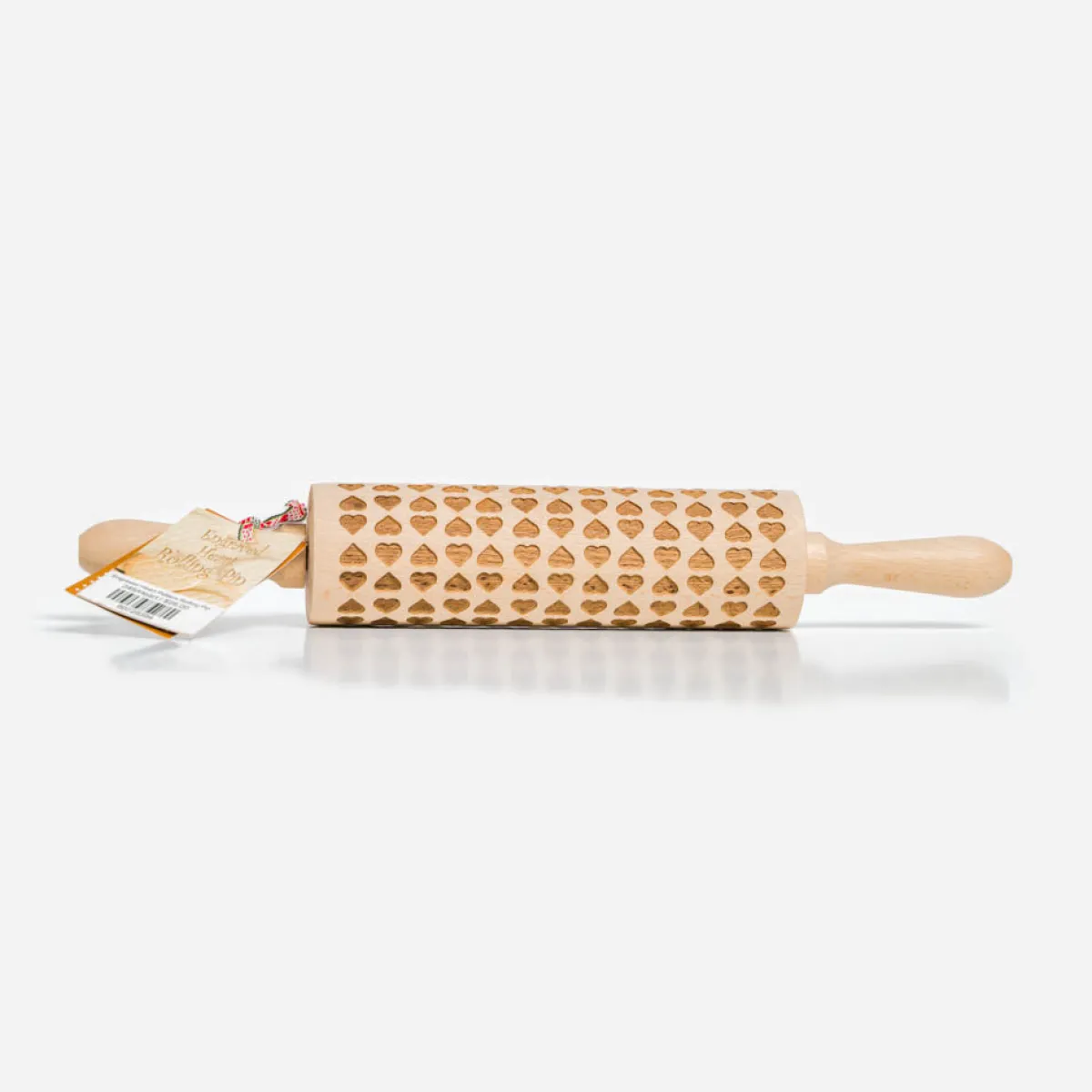 Vesterheim Baking-Engraved Heart Pattern Rolling Pin