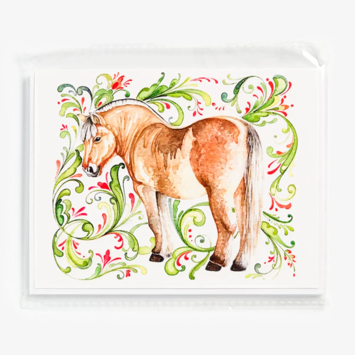 Vesterheim Card Packets-Fjord Notecard Set with Rosmaling by Sharon Christensen