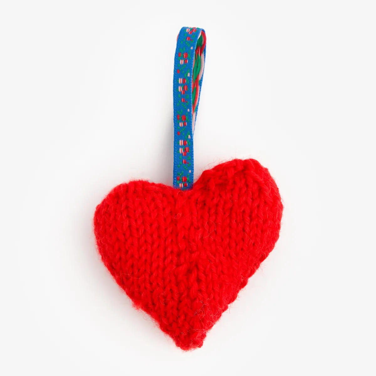 Vesterheim Fiber Arts | Ornaments-Knitted Heart Ornament by Lee Olson