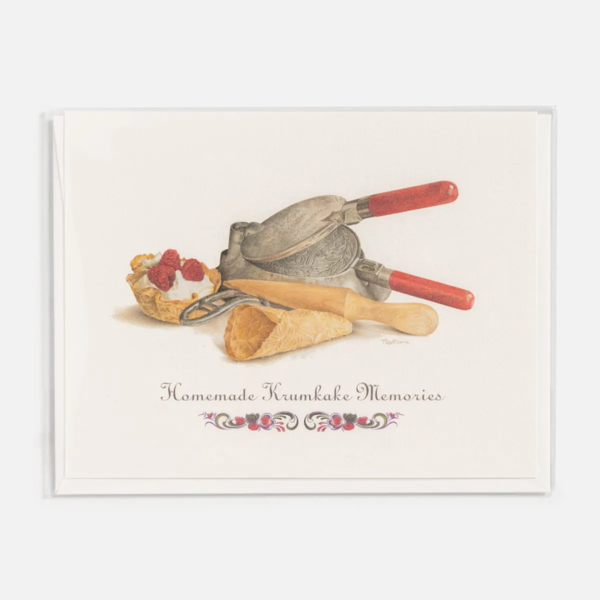 Vesterheim Cooking | Baking-Krumkake Memories Notecard by Tim Trost