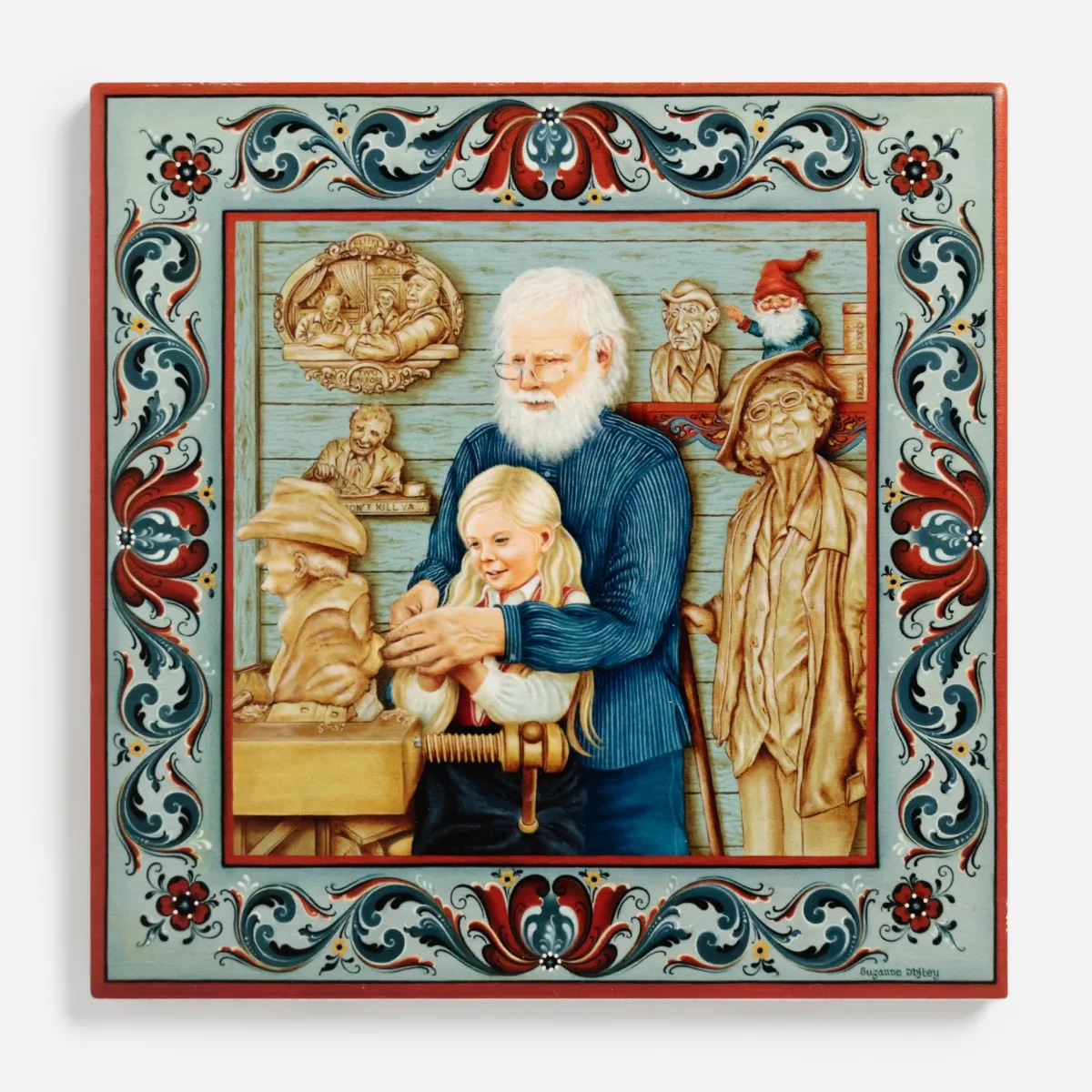 Vesterheim Trivets & Coasters-Master Carver - Trivet Designed By Suzanne Toftey