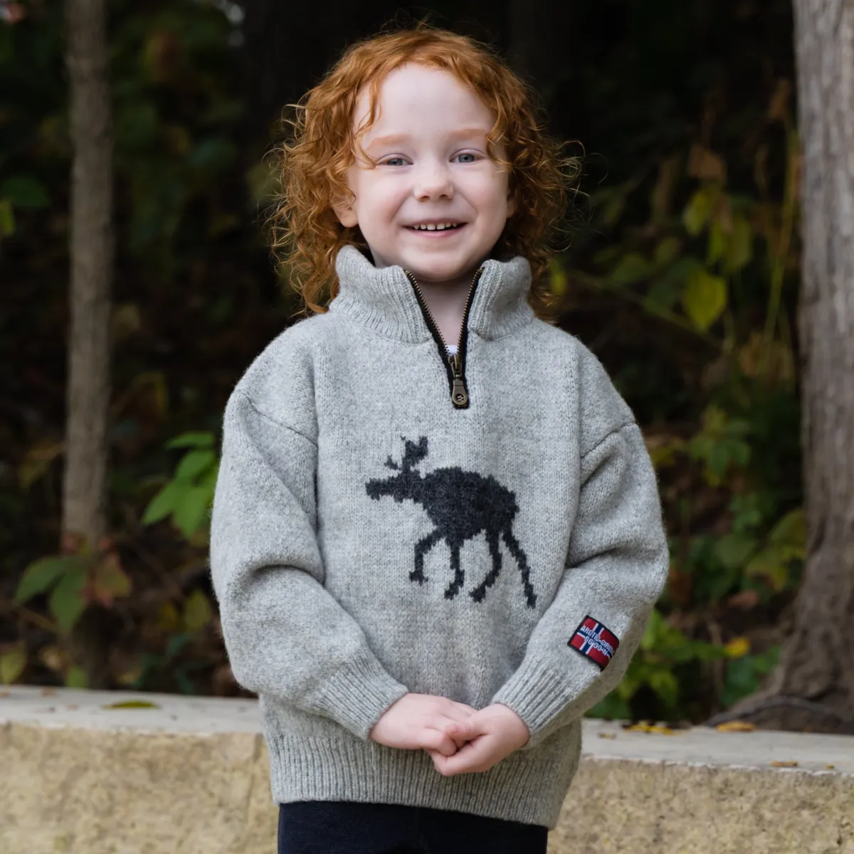 Vesterheim Children-Moose Sweater for Children from Arctic Circle