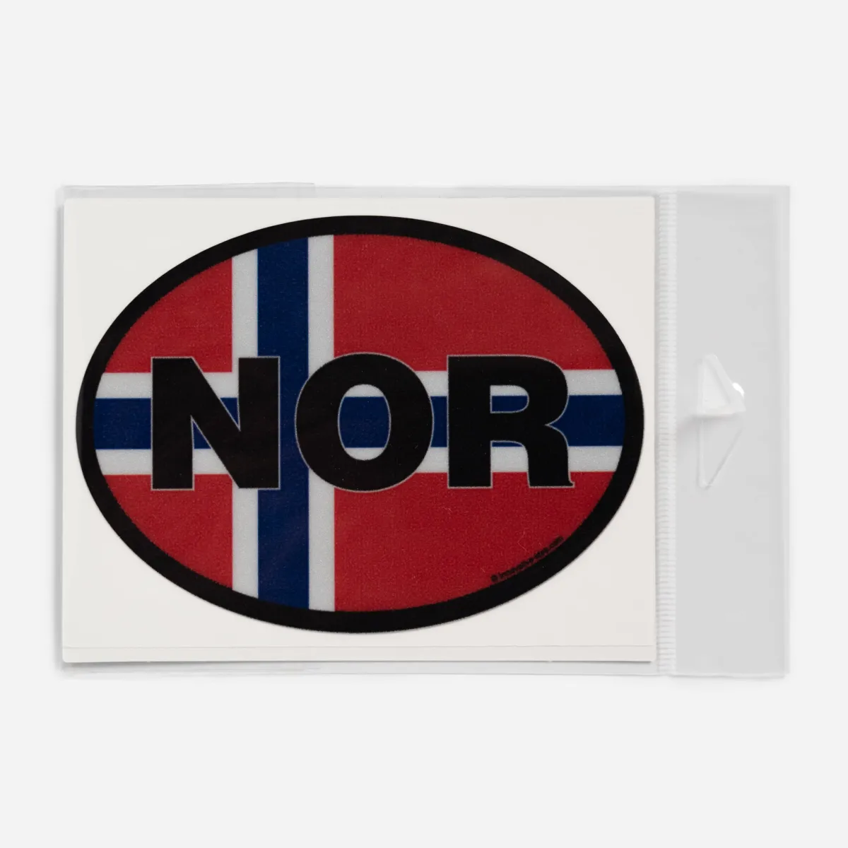 Vesterheim Decals & Stickers-Norway Oval Flag Decal