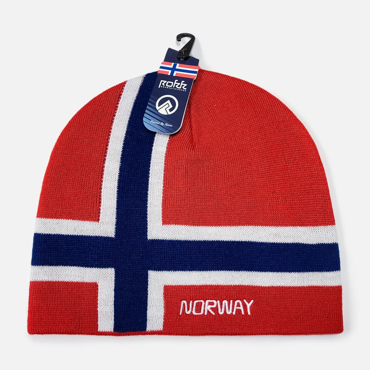 Vesterheim Men | Women-Norwegian Flag Knitted Hat