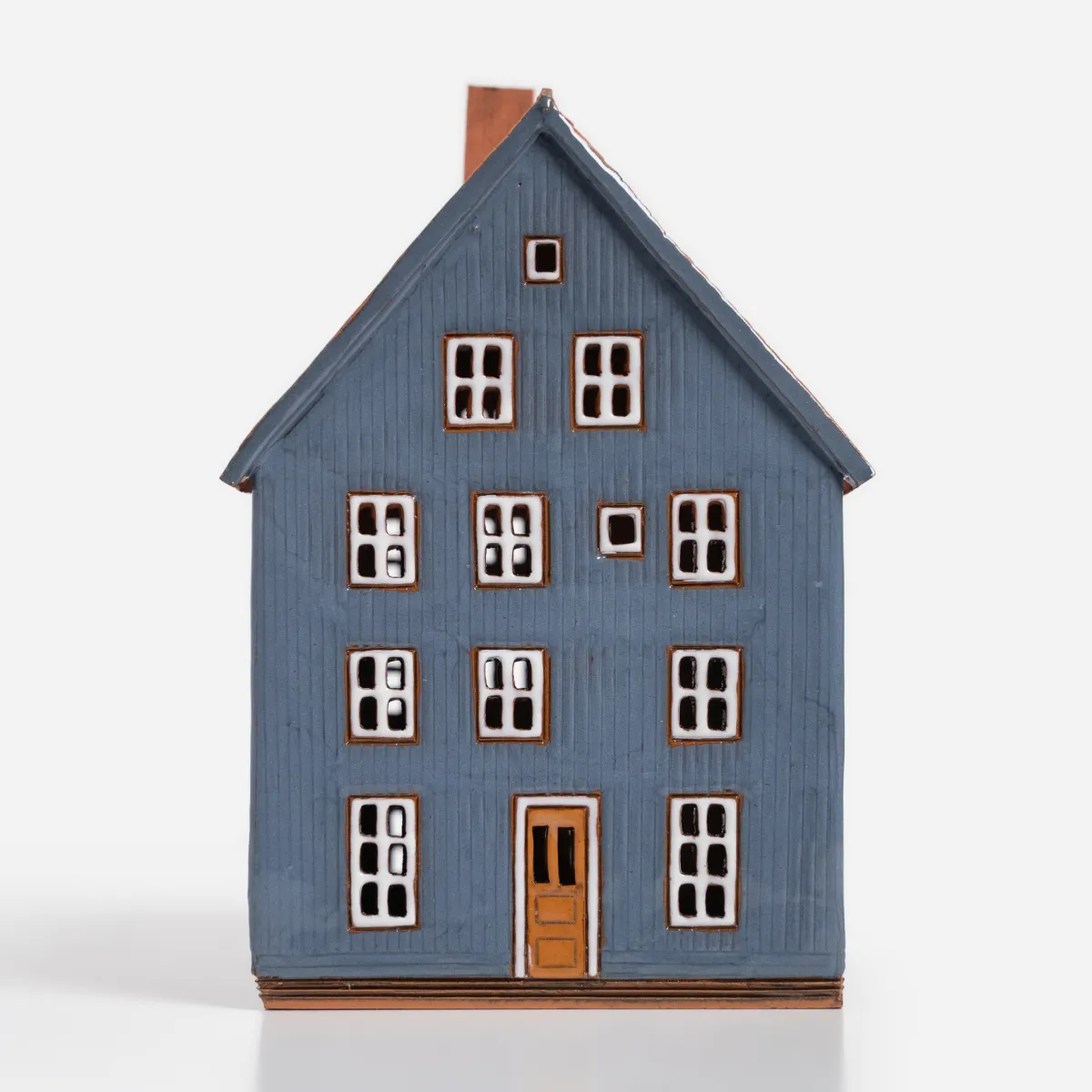 Vesterheim Ceramics | Décor & Figurines-Red and Blue Trondheim House 9 by Nordic Dreams