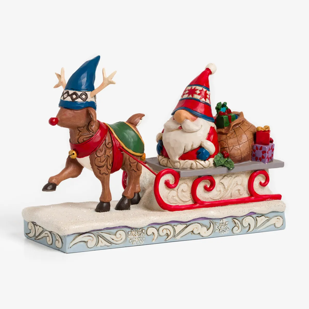 Vesterheim Décor & Figurines | Collector's Series-Reindeer Pulling Gnome Sled by Jim Shore