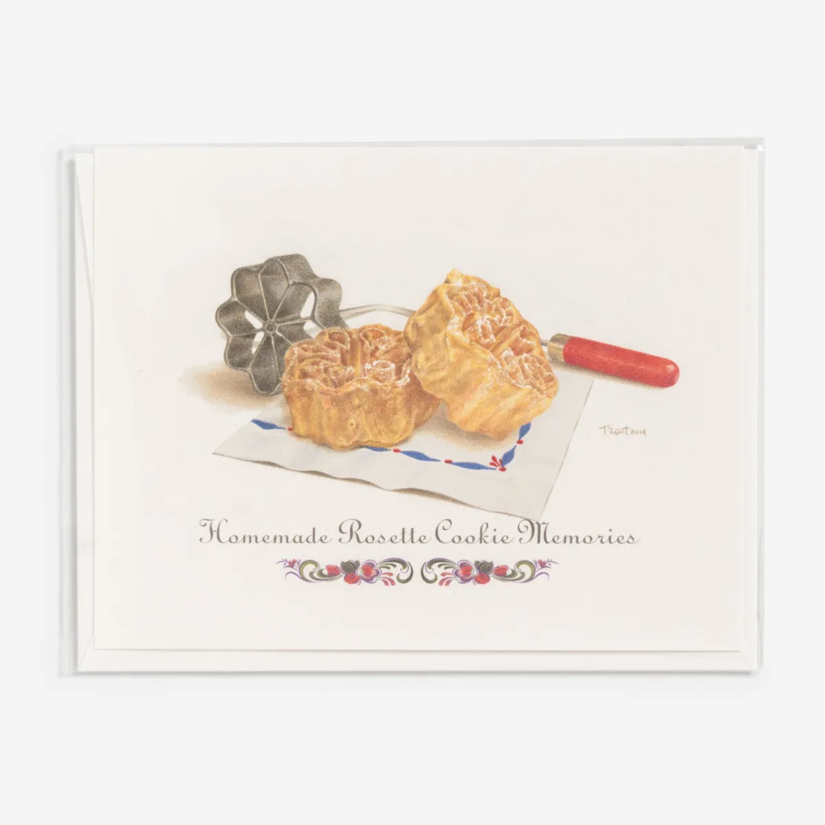 Vesterheim Cooking | Baking-Rosette Memories Notecard by Tim Trost