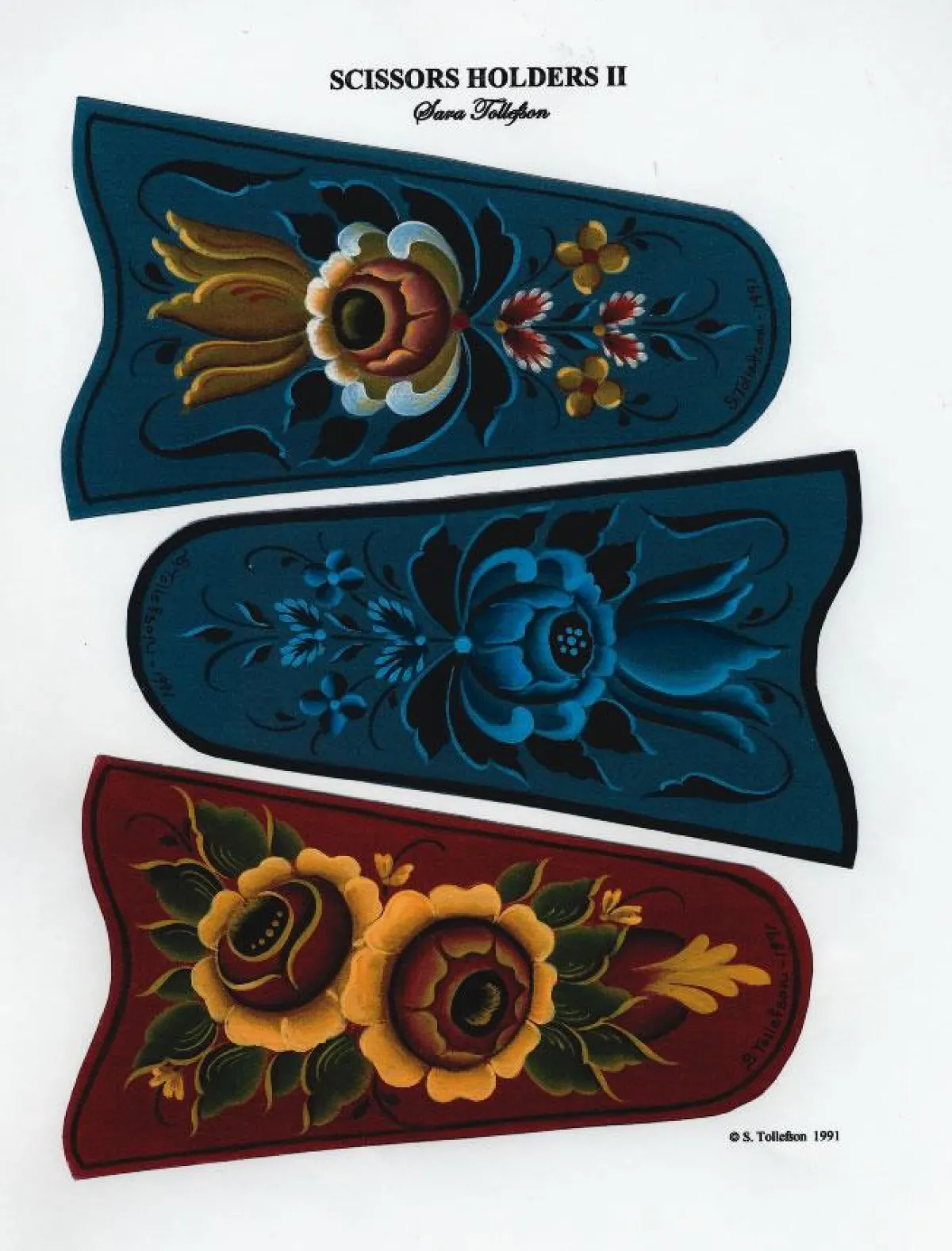 Vesterheim Rosemaling | Patterns & Design Packets-Scissors Holder Pattern by Sara Tollefson