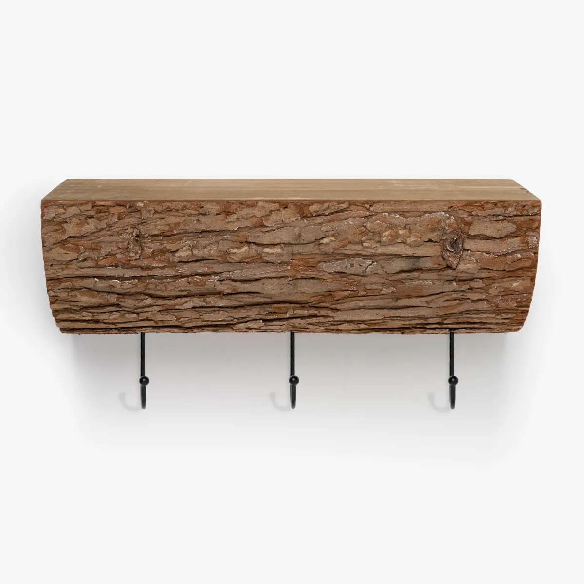 Vesterheim Outdoor | Décor & Figurines-Split Wood Shelf with Hooks by Ragon House