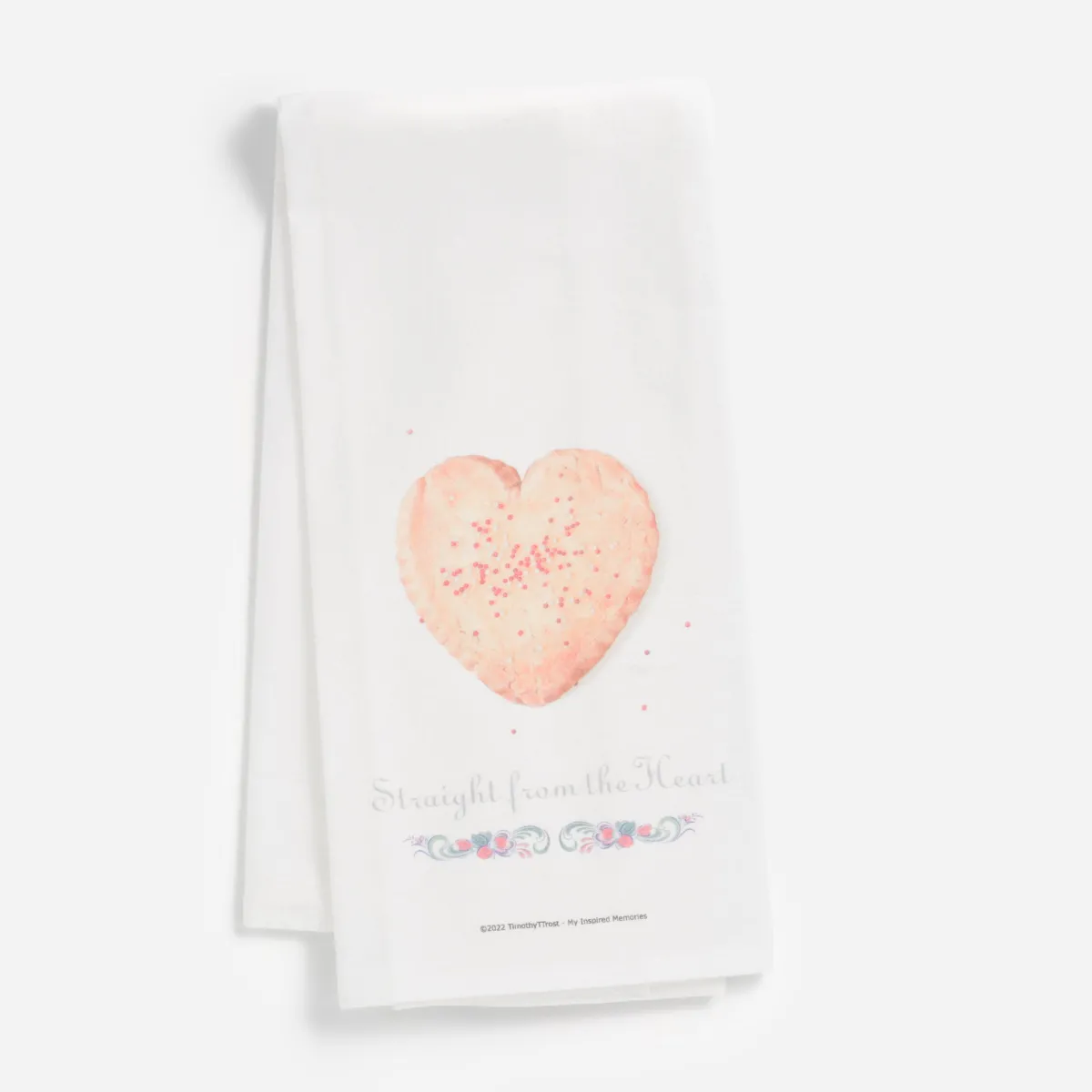 Vesterheim Towels, Runners, & Washcloths-Straight From The Heart Tea Towel by Tim Trost