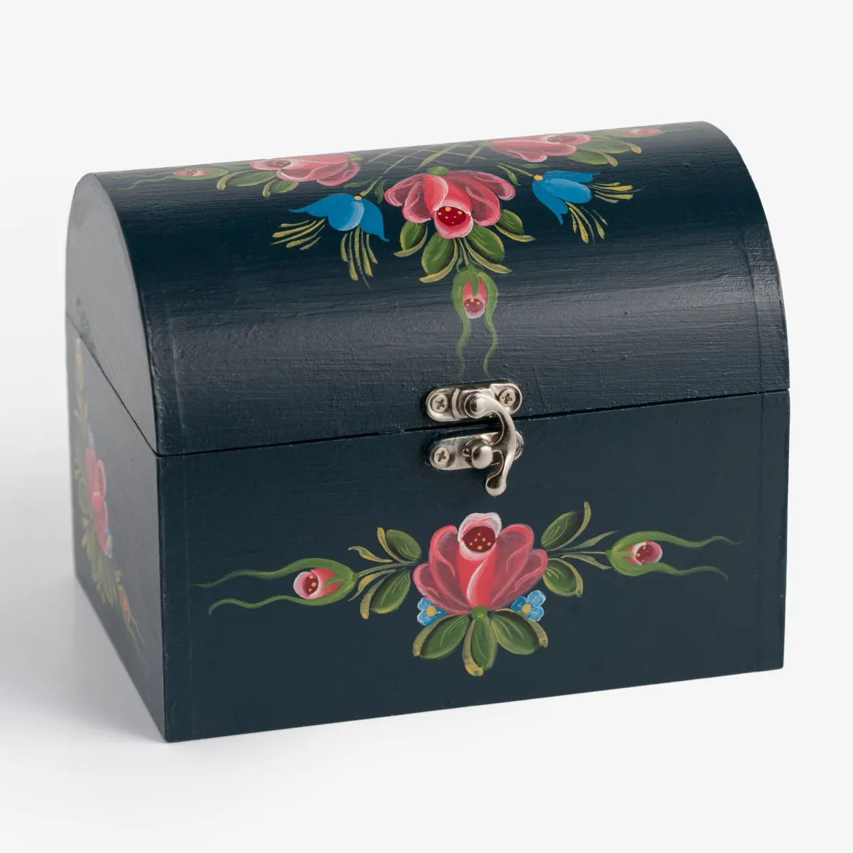 Vesterheim Rosemaling-Treasure Chest Rosmaled by Denise Richard-Franco