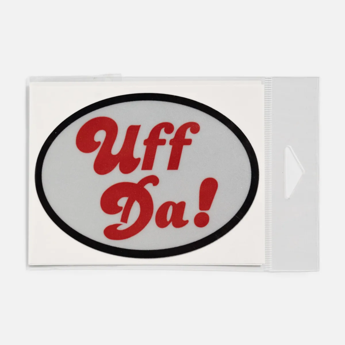 Vesterheim Decals & Stickers-Uff Da! Oval Decal